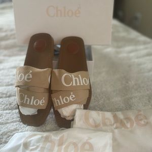Chloé Woody Sandals ( Soft Tan) 39W
